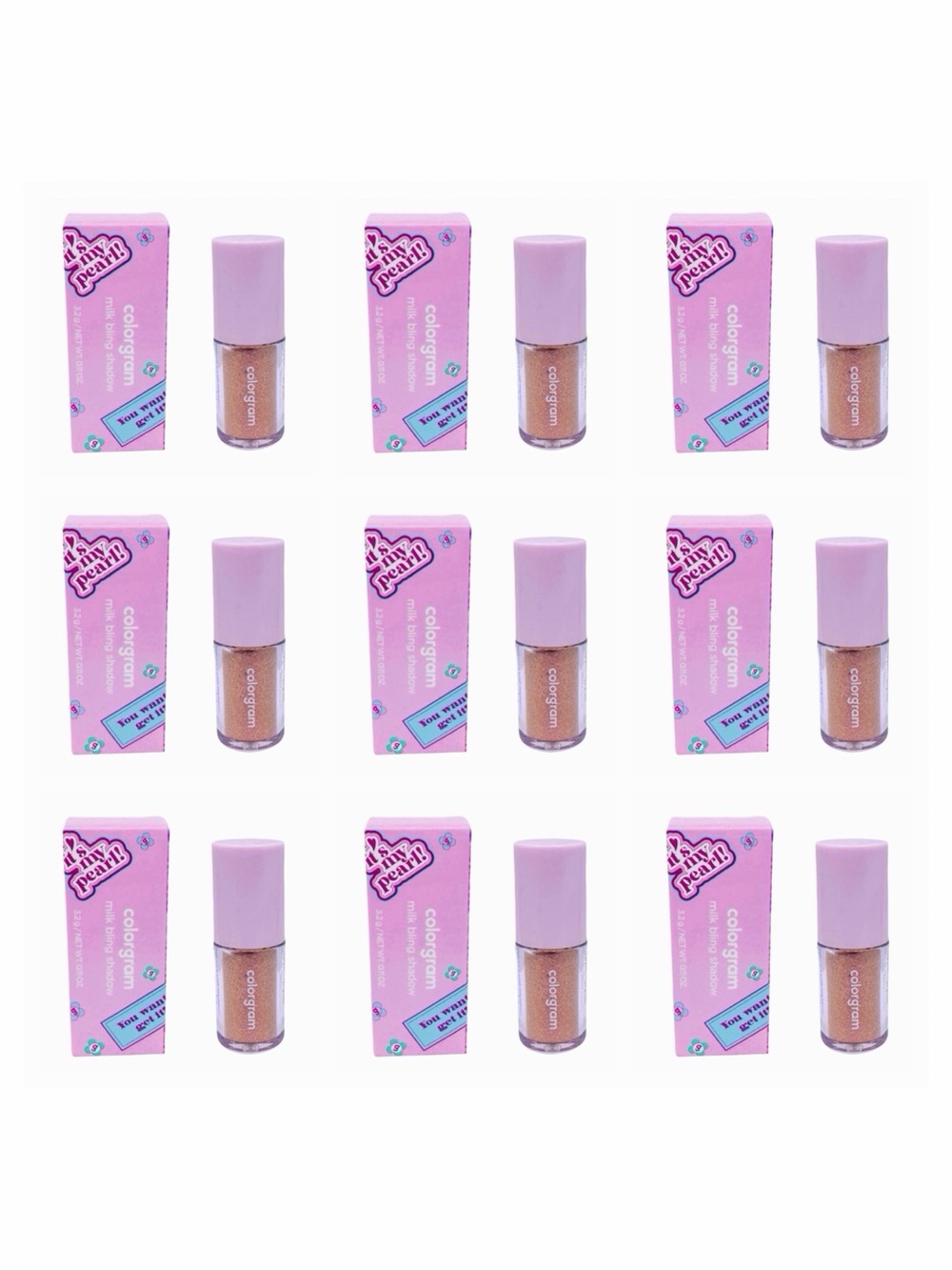 Colorgram Milk Bling Liquid Glitter Eyeshadow - 13 Spring Pink Ending - Set of 9